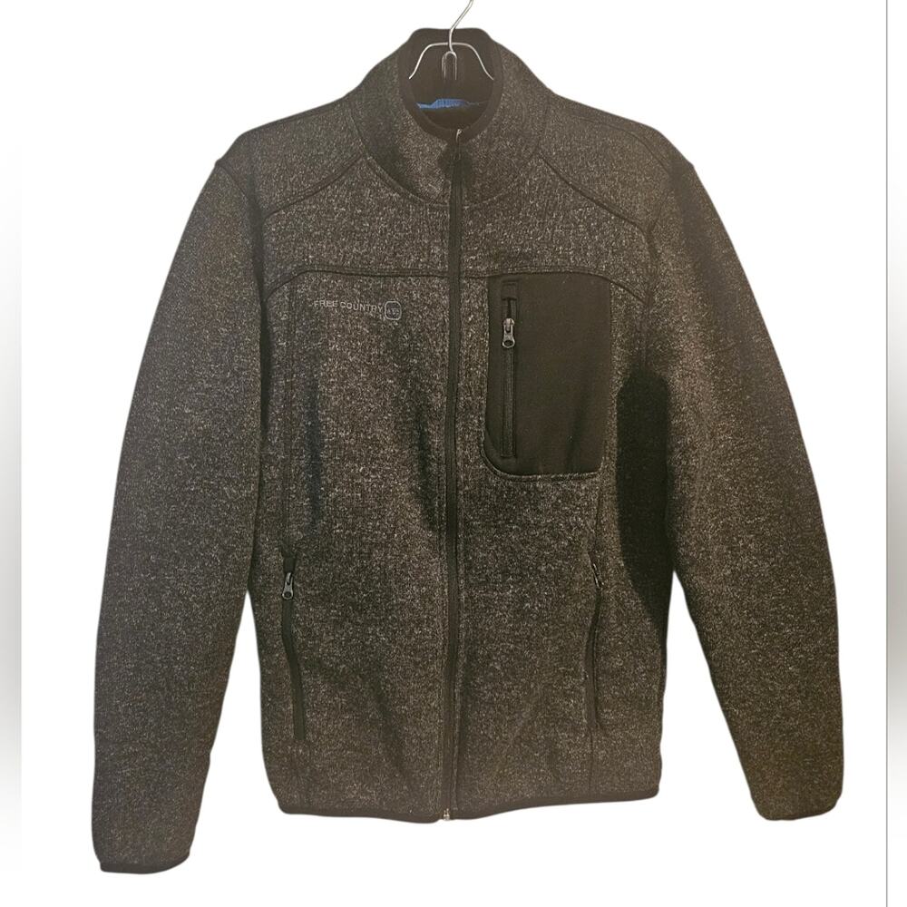 Free Country Jacket Sweater Knit Fleece Jacket Size M
